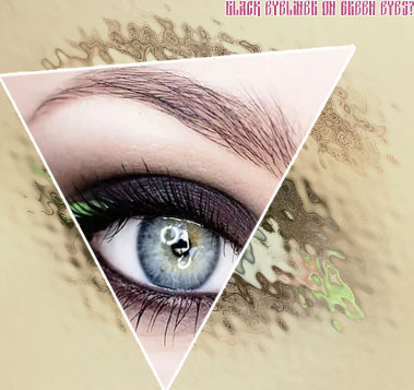 Black eyeliner green eyes