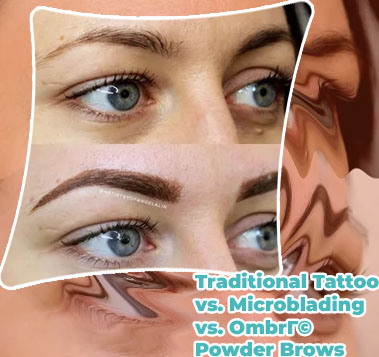 Ombre eyebrow tattoo