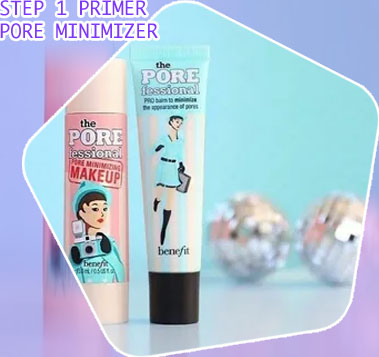 Pore minimizing makeup
