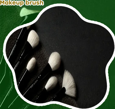 Round makeup brushes
